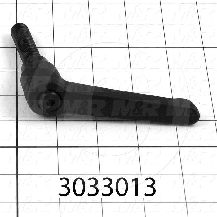 Handles, Adjustable Handle Type, Threaded Stud Mounting, Die Cast Material, 1/2-13 Thread Size, 1.260" Thread Length