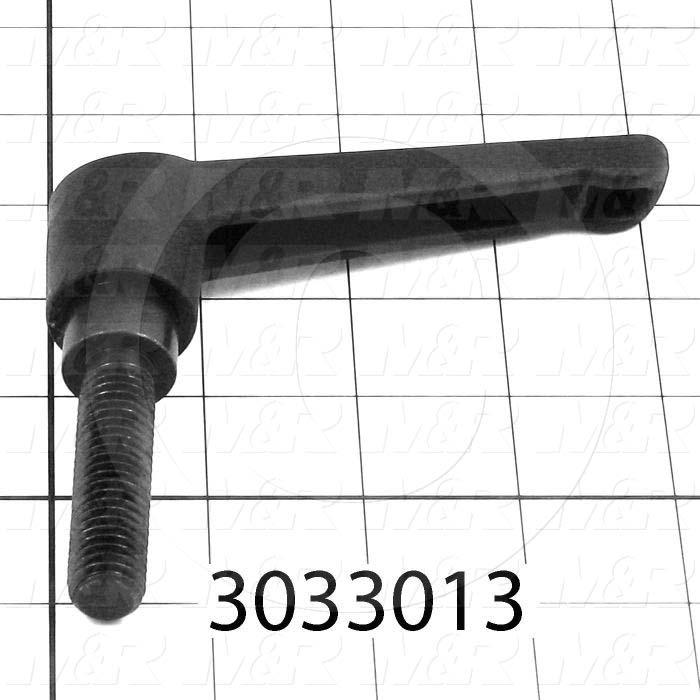 Handles, Adjustable Handle Type, Threaded Stud Mounting, Die Cast Material, 1/2-13 Thread Size, 1.260" Thread Length