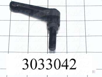 Handles, Adjustable Handle Type, Threaded Stud Mounting, Die Cast Material, 3/8-16 Thread Size, 1.260" Thread Length