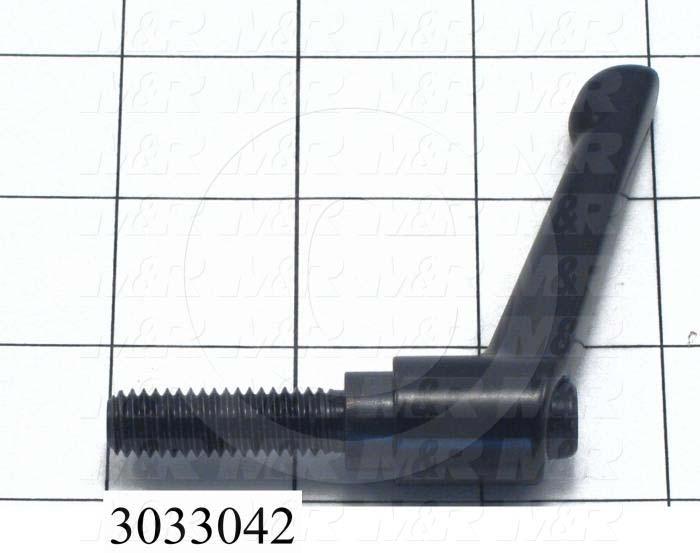 Handles, Adjustable Handle Type, Threaded Stud Mounting, Die Cast Material, 3/8-16 Thread Size, 1.260" Thread Length