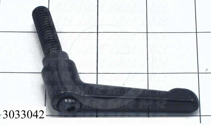 Handles, Adjustable Handle Type, Threaded Stud Mounting, Die Cast Material, 3/8-16 Thread Size, 1.260" Thread Length