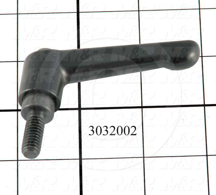 Handles, Adjustable Handle Type, Threaded Stud Mounting, Die Cast Material, 5/16-18 Thread Size, 0.780 in. Thread Length