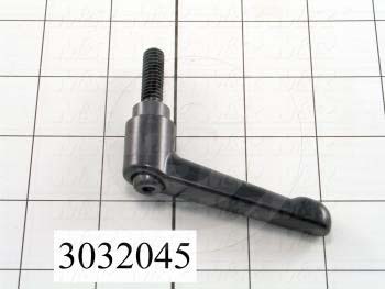 Handles, Adjustable Handle Type, Threaded Stud Mounting, Die Cast Material, 5/16-18 Thread Size, 0.98 in. Thread Length