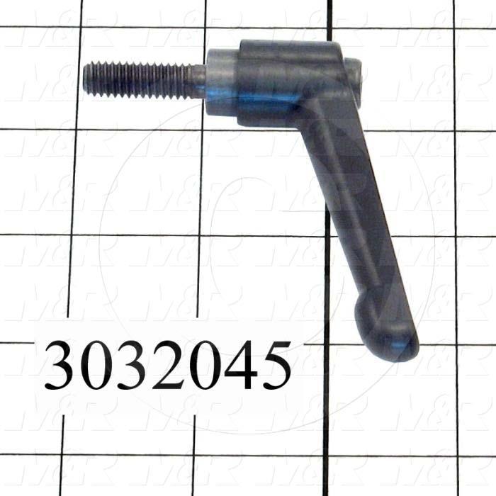 Handles, Adjustable Handle Type, Threaded Stud Mounting, Die Cast Material, 5/16-18 Thread Size, 0.98 in. Thread Length