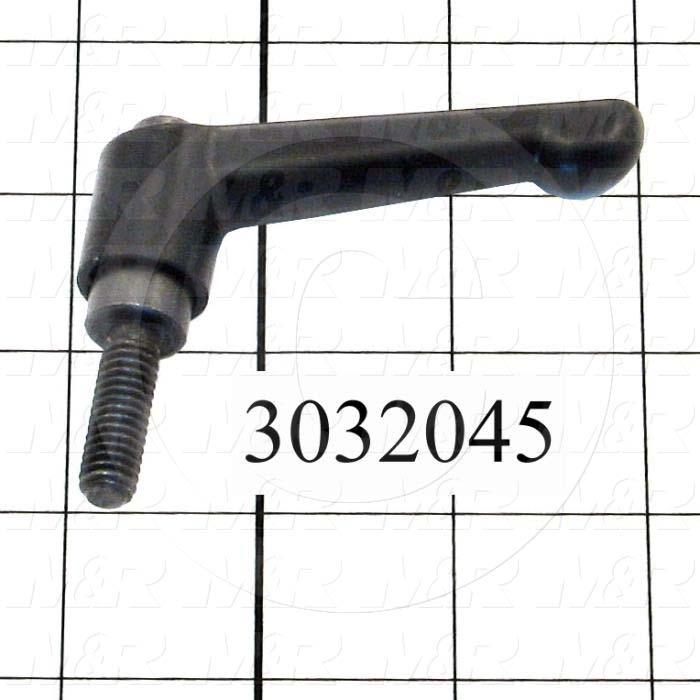 Handles, Adjustable Handle Type, Threaded Stud Mounting, Die Cast Material, 5/16-18 Thread Size, 0.98 in. Thread Length