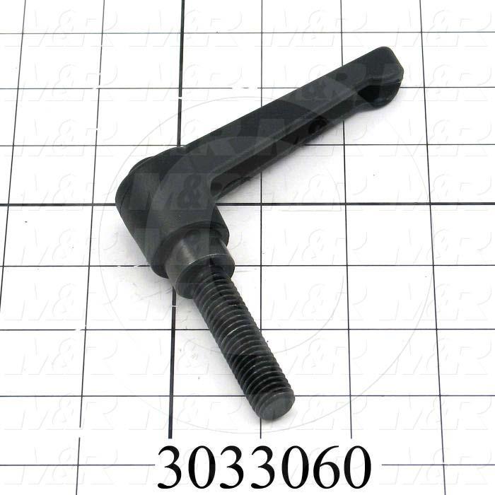 Handles, Adjustable Handle Type, Threaded Stud Mounting, Plastic Material, 1/2-13 Thread Size, 1.960" Thread Length