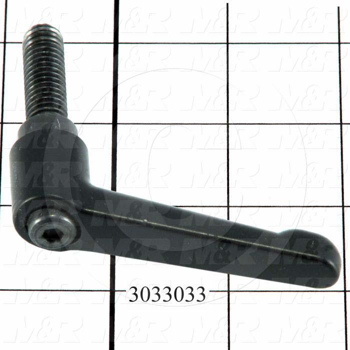 Handles, Adjustable Handle Type, Threaded Stud Mounting, Plastic Material, 3/8-16 Thread Size, 1.000" Thread Length