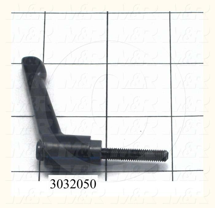 Handles, Adjustable Handle Type, Threaded Stud Mounting, Unknown Material, 10-32 Thread Size, 1.000" Thread Length