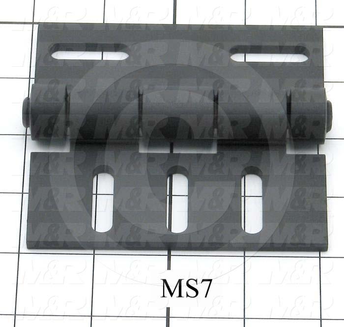 Hinge, Door/Butt, Surface Mounting Style, 4.00" Width, 3.75" Overall Length, 0.18" Thickness, Steel, Black Hard Coat