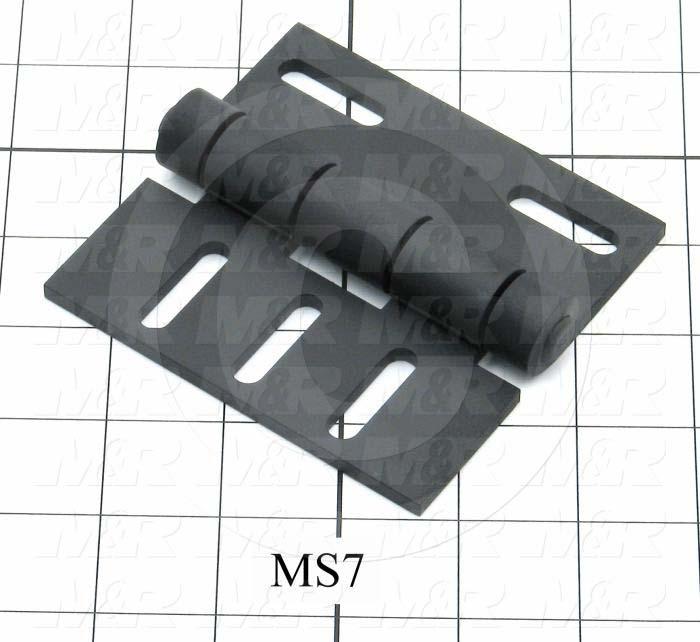 Hinge, Door/Butt, Surface Mounting Style, 4.00" Width, 3.75" Overall Length, 0.18" Thickness, Steel, Black Hard Coat