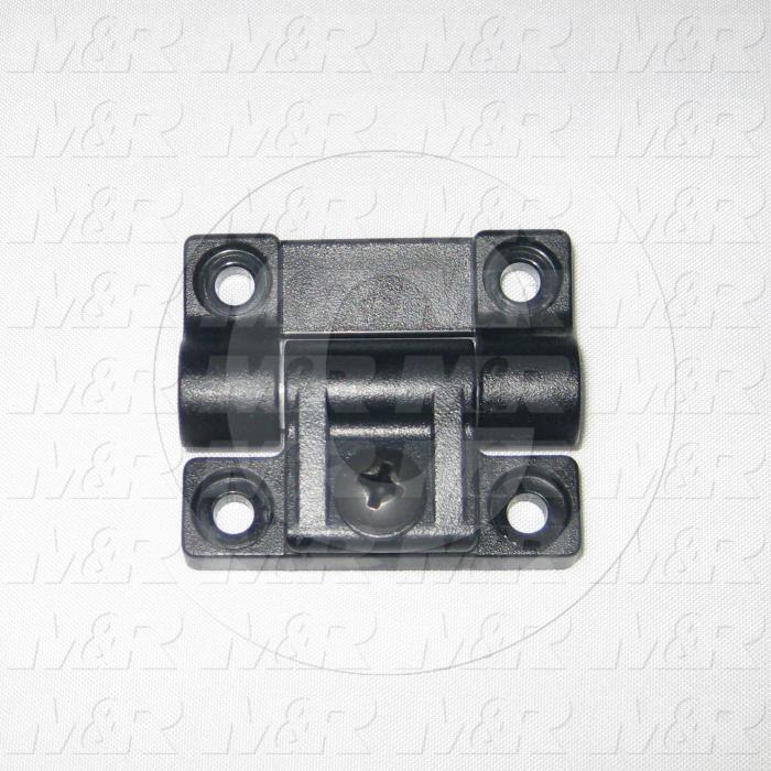 Hinge, Position, Lever, and Friction Hinge, Surface Mounting Style, 1.44 in. Width, 1.94" Overall Length, 0.500" Thickness, Plastic, Four Mounting Holes for # 8 Screw