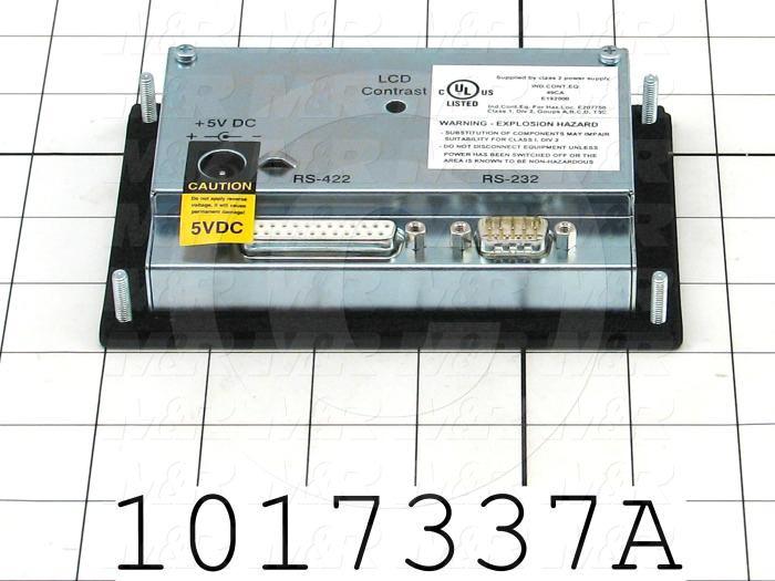 HMI Panel, 3.5", Alphanumeric, 2 Lines Display, 5VDC, RS232, RS422, With Customized Keys