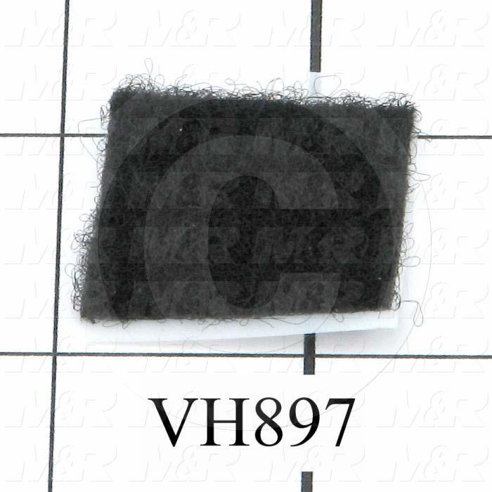 Hook & Loop, Loop Tape Type, Self Adhesive Mounting Type, Black Color, 1.00 in. Width