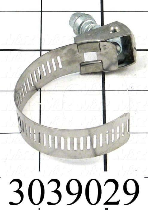 Hose and Tube Clamps, Worm Drive Clamp Type, Quick Opening, Stainless Steel Material, 0.50" To 1.25" Clamp ID Range, 0.56" Band  Width, SAE No. 12