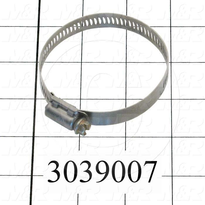 Hose and Tube Clamps, Worm Drive Clamp Type, Stainless Steel Material, 1.81" To 2.75" Clamp ID Range, 0.50" Band  Width, SAE No. 36