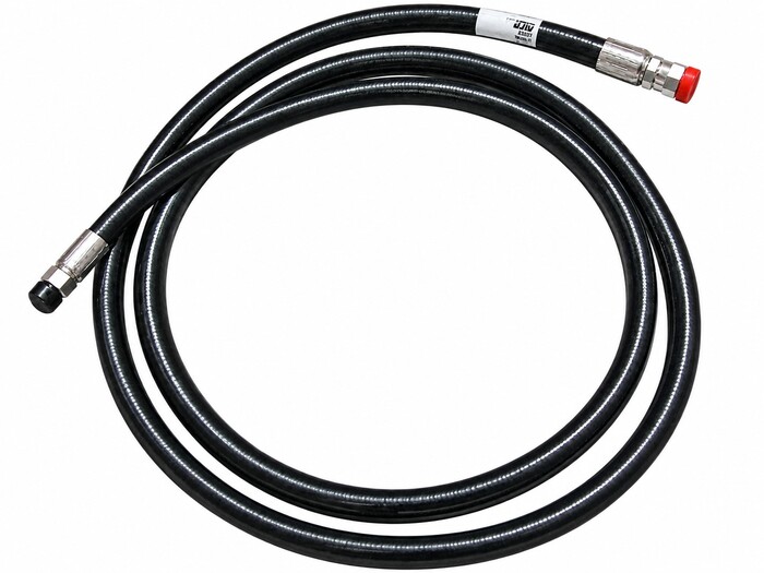 Hose Multipurpose, 3/8" OD, 122" Length, Male 3/8 NPT End 1, Female Straight End 3/8 JCF 37 deg End 2