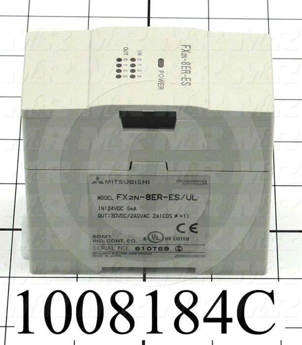 I/O Module, 4 Inputs, Sink/Source, 4 Outputs, Relay, FX2N Series