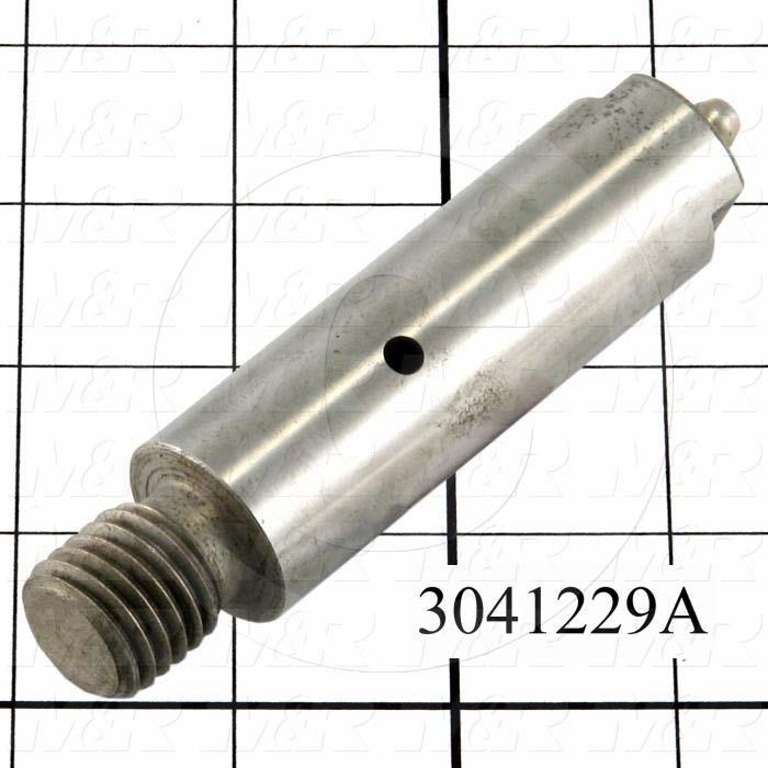 Idler Shaft, 1.00" Outside Diameter, 3/4-10 Thread Size, 3.13" Length of Block, 0.88" Thread Length, Steel Material