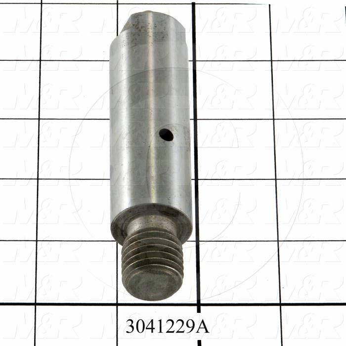 Idler Shaft, 1.00" Outside Diameter, 3/4-10 Thread Size, 3.13" Length of Block, 0.88" Thread Length, Steel Material