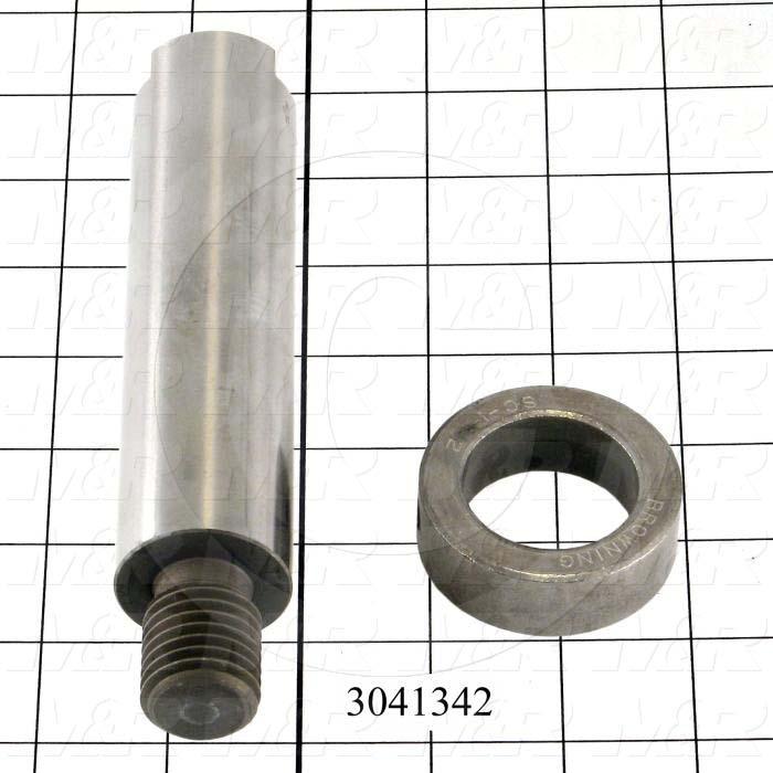 Idler Shaft, 1.50 in. Outside Diameter, 1-8 Thread Size, 6.00" Length of Block, 1.25" Thread Length, Steel Material