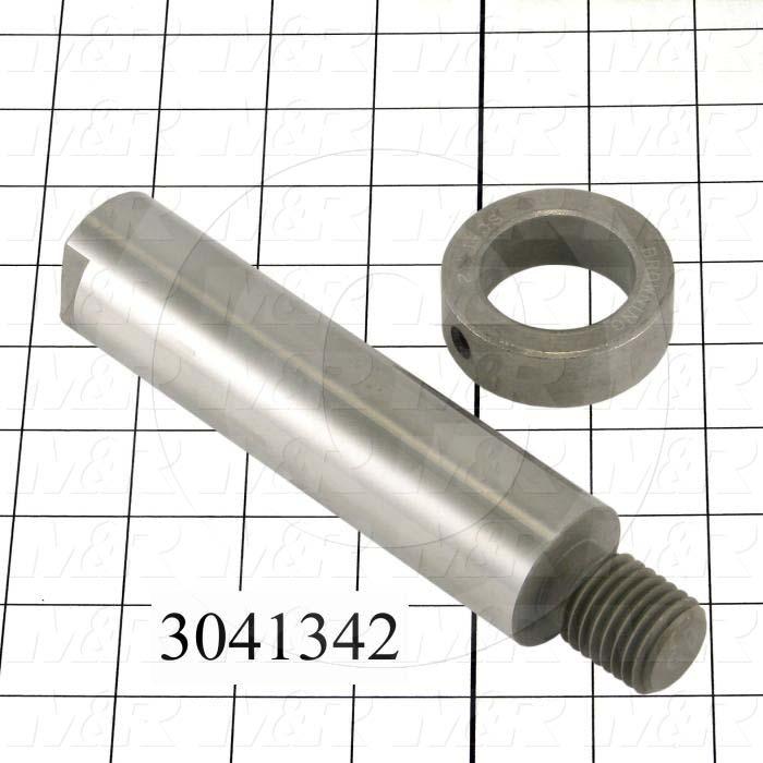 Idler Shaft, 1.50 in. Outside Diameter, 1-8 Thread Size, 6.00" Length of Block, 1.25" Thread Length, Steel Material