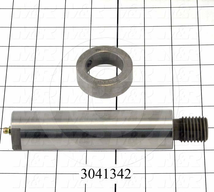 Idler Shaft, 1.50 in. Outside Diameter, 1-8 Thread Size, 6.00" Length of Block, 1.25" Thread Length, Steel Material