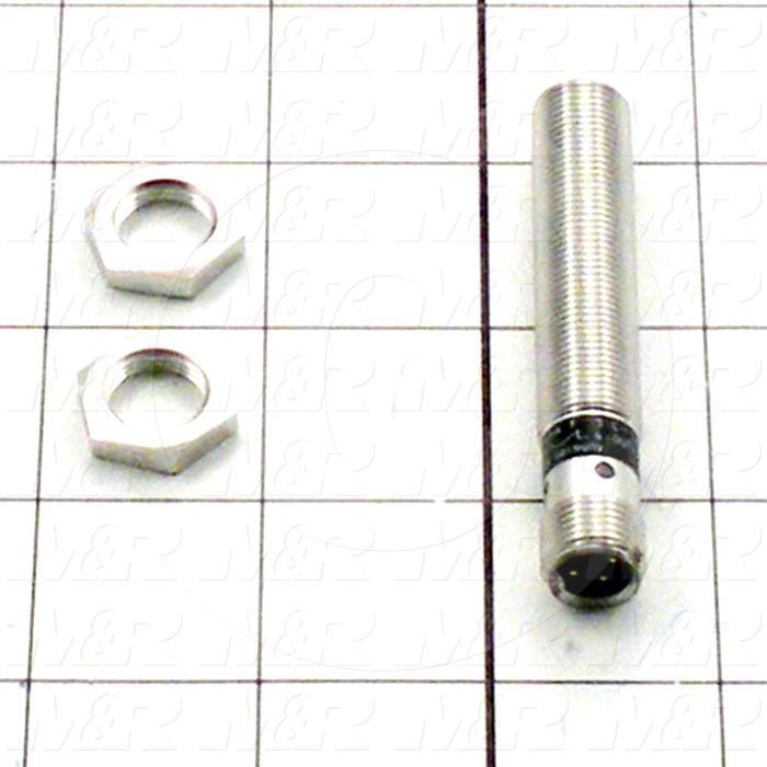 Inductive Proximity Switch, Round,12mm Diameter, Sensing Range 4mm, 4 Wire NPN, NO+NC, 10-30VDC, Shielded, M12 Connector