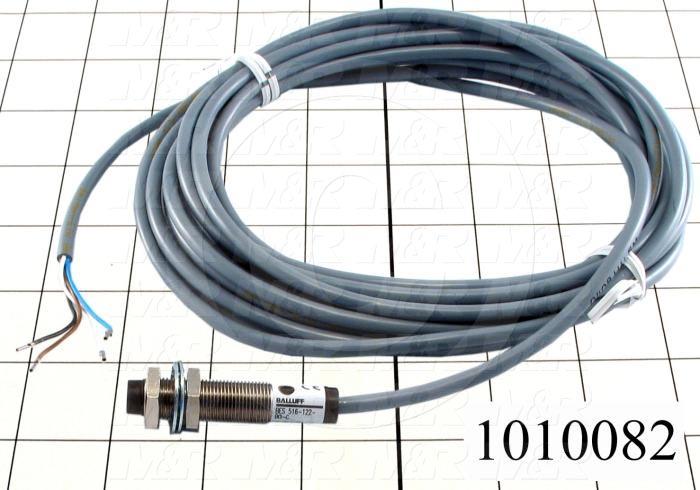 Inductive Proximity Switch, Round,12mm Diameter, Sensing Range 4mm, 4 Wire NPN, NO+NC, 5m Cable, 10-30VDC