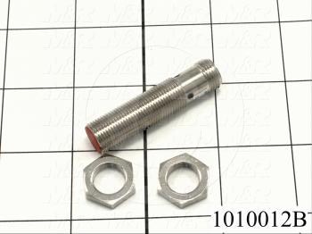 Inductive Proximity Switch, Round,12mm Diameter, Sensing Range 4mm, NPN, Normally Open