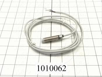 Inductive Proximity Switch, Round,12mm Diameter, Sensing Range 8mm, 3 Wire PNP, 2m Cable, 10-30VDC