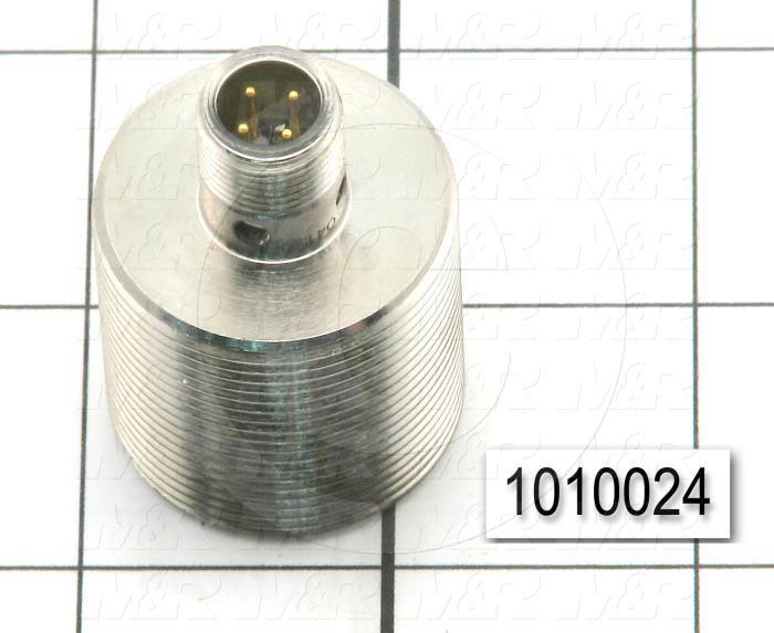 Inductive Proximity Switch, Round,30mm Diameter, Sensing Range 10mm, NPN, Normally Open, 5' Coil Cable