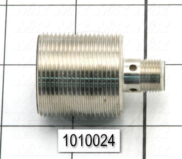 Inductive Proximity Switch, Round,30mm Diameter, Sensing Range 10mm, NPN, Normally Open, 5' Coil Cable