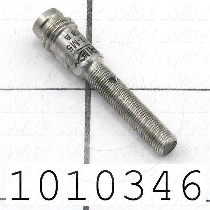 Inductive Proximity Switch, Round, 5mm Diameter, Sensing Range 1.5mm, NPN, 10-30VDC, Quick Disconnect Connector