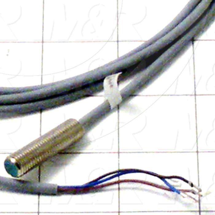 Inductive Proximity Switch, Round, 8mm Diameter, Sensing Range 2mm, 3 Wire NPN, Normally Open, 2m Cable, 10-30VDC, Shielded
