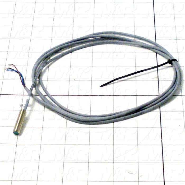 Inductive Proximity Switch, Round, 8mm Diameter, Sensing Range 2mm, 3 Wire NPN, Normally Open, 2m Cable, 10-30VDC, Shielded