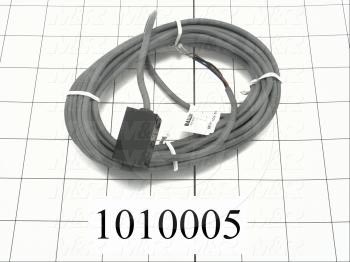 Inductive Proximity Switch, Square, NPN, Normally Open, 5m Cable