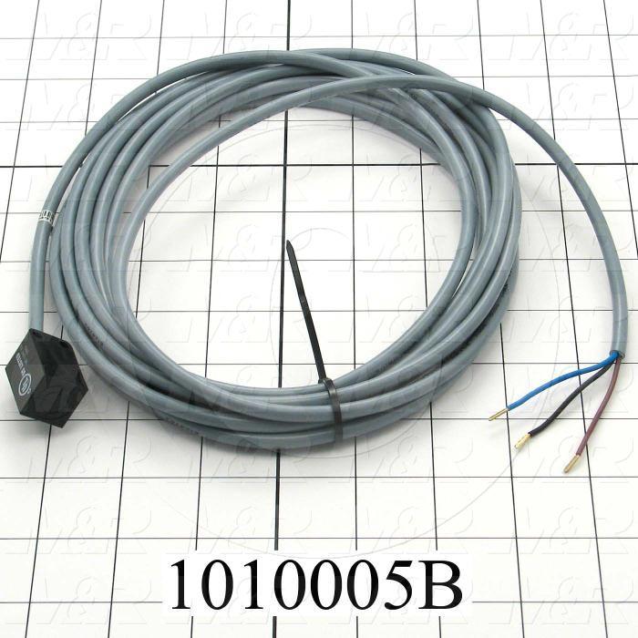 Inductive Proximity Switch, Square, NPN, Normally Open, 5m Cable