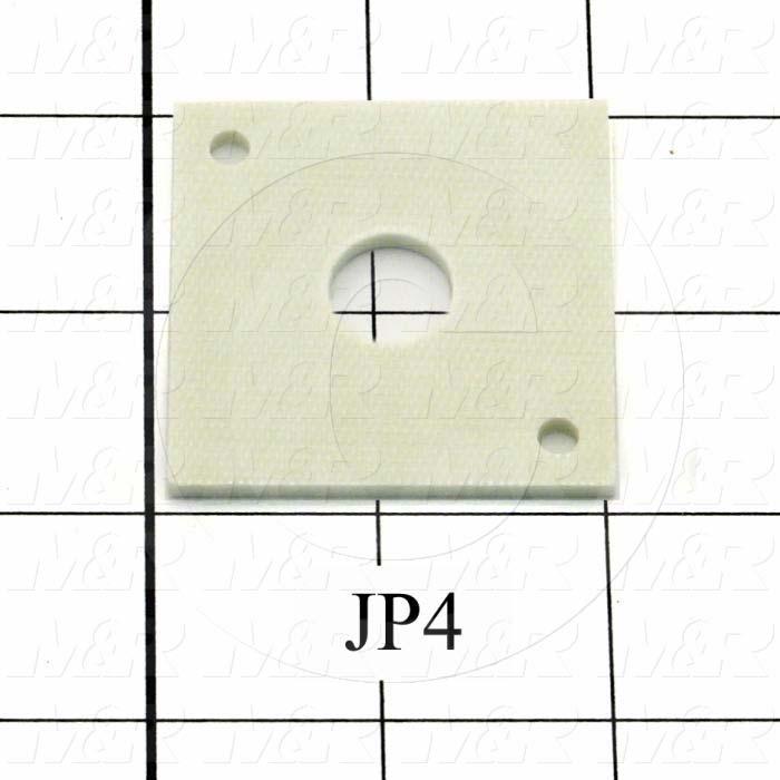 Insulators, Cable Connect, 2.00", 2.00", 0.13", Glass Silicone, Type G7, Used On Reflector & Duct Assembly