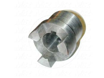 Jaw Type Coupling, Hub # 1 Bore 1", Hub # 1 Outer Diameter 1.75", Steel Hub Material, Clamping Style Keyway & Set Screw, Hub Only