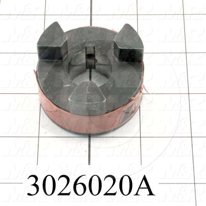 Jaw Type Coupling, Hub # 1 Bore 7/8", Hub # 1 Outer Diameter 2.11", Overall Length 1.06 in., Steel Hub Material, Clamping Style Set Screw, Hub Only