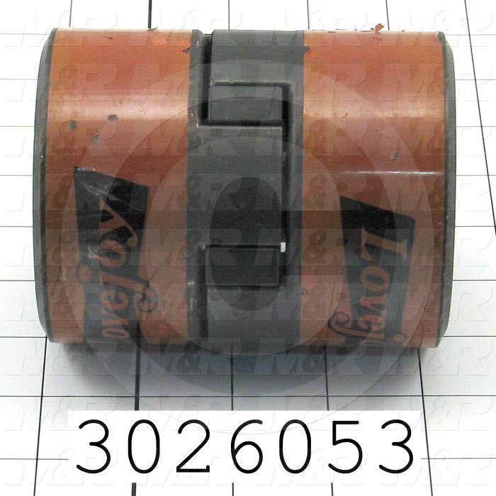 Jaw Type Coupling, Hub # 1 Bore 7/8", Hub # 2 Bore 1", Overall Length 4.00 in., Steel Hub Material, Clamping Style Set Screw