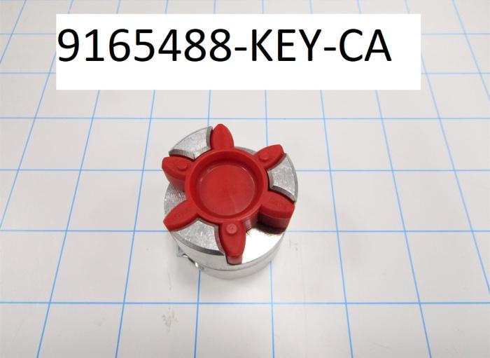 Jaw Type Coupling, Hub-Spider-Key, Hub # 1 Bore 14 MM, Aluminum Hub Material, Polyurethane Spider Material, Clamping Style Keyway / Clamp