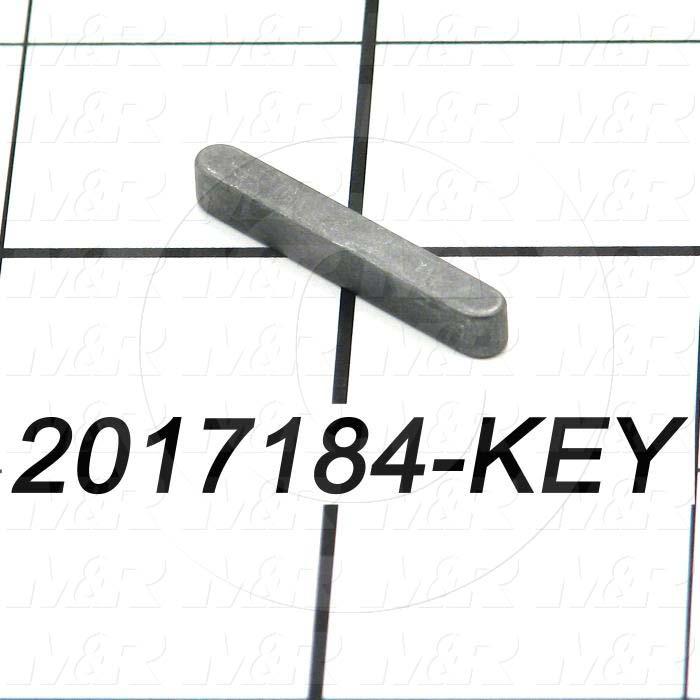 Keys, Square Key, 0.16" Square Size, 1.18" Length, Part of 2017184