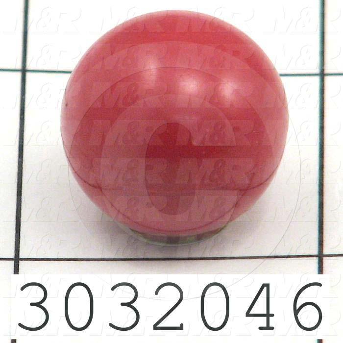 Knobs, Ball, Threaded Hole, 1/4-20 Thread Size, Plastic Material