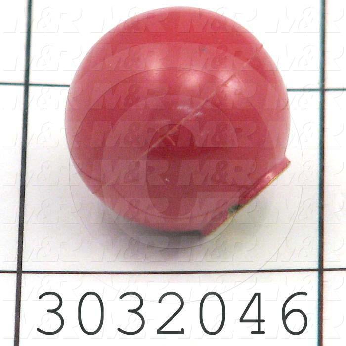 Knobs, Ball, Threaded Hole, 1/4"-20 Thread Size, Plastic Material