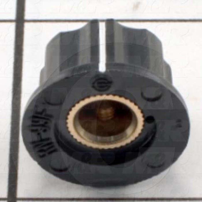 Knobs, Control, Blind Hole, 0.250" Hole Diameter, Plastic Material