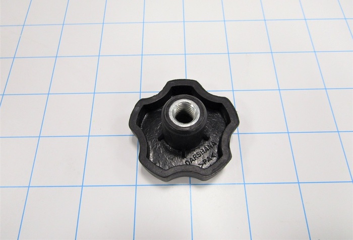 Knobs, Five Arm, Threaded Hole, M10 Thread Size, 18 mm Thread Length, 33 mm Knob Length, 50 mm Outside Diameter