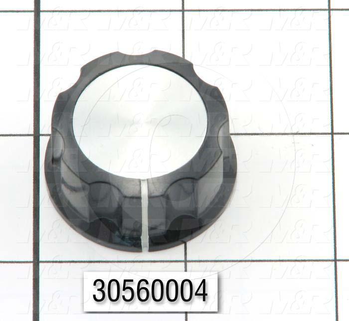 Knobs, Multi Lobe, Blind Hole, 0.250" Hole Diameter, 0.63" Knob Length, 1.170" Outside Diameter, Plastic Material