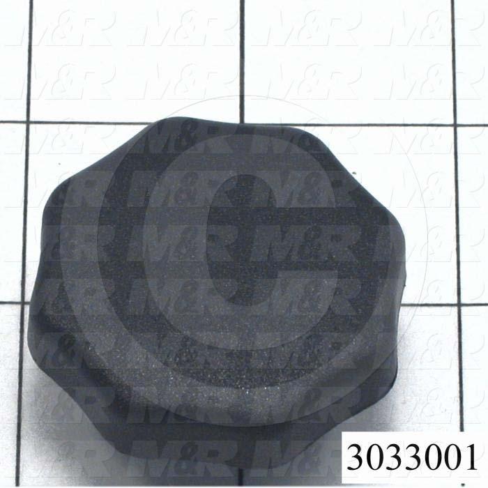 Knobs, Multi Lobe, Threaded Hole, 3/8-16 Thread Size, Plastic Material