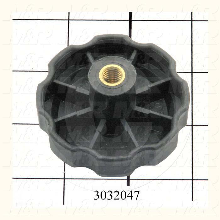 Knobs, Multi Lobe, Threaded Hole, 5/16-18 Thread Size, Plastic Material